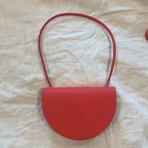 Mini Red Half Moon Purse